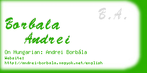 borbala andrei business card
